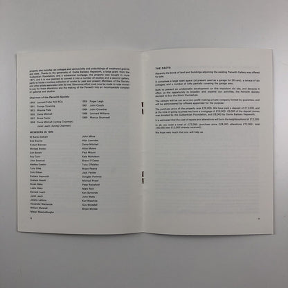 Penwith Society of Arts in Cornwall | Fundraising leaflet – presumed 1970s