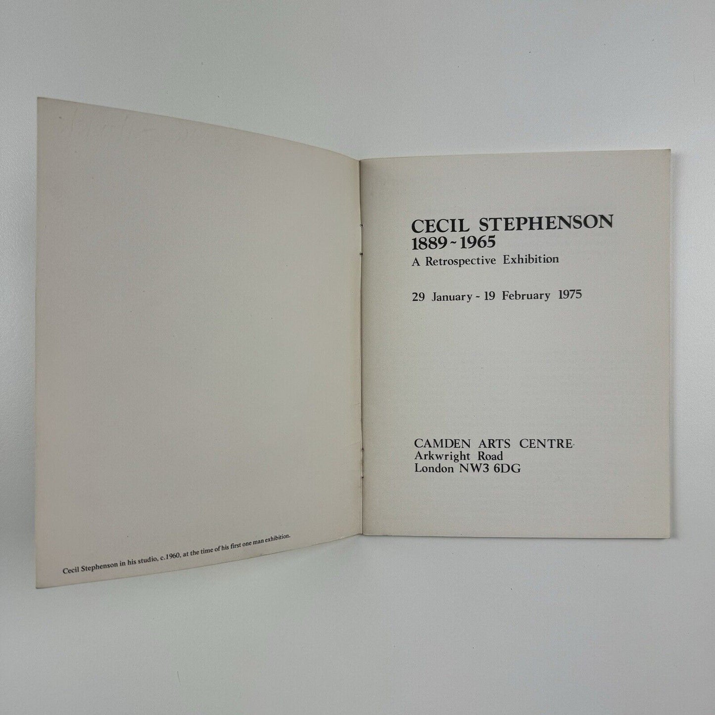 Cecil Stephenson 1889-1965 – A retrospective exhibition | Camden Arts Centre, 1975