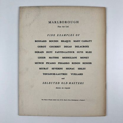 François Desnoyer: Paintings & Drawings | Marlborough Fine Art London | October 1955
