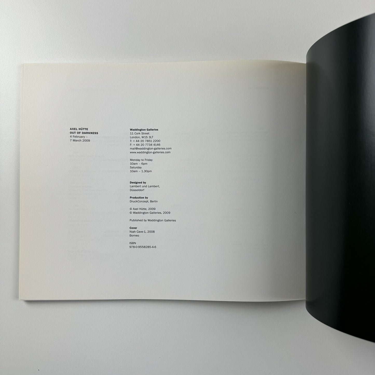Axel Hütte. Out of Darkness | Waddington Galleries London, 2009 catalogue