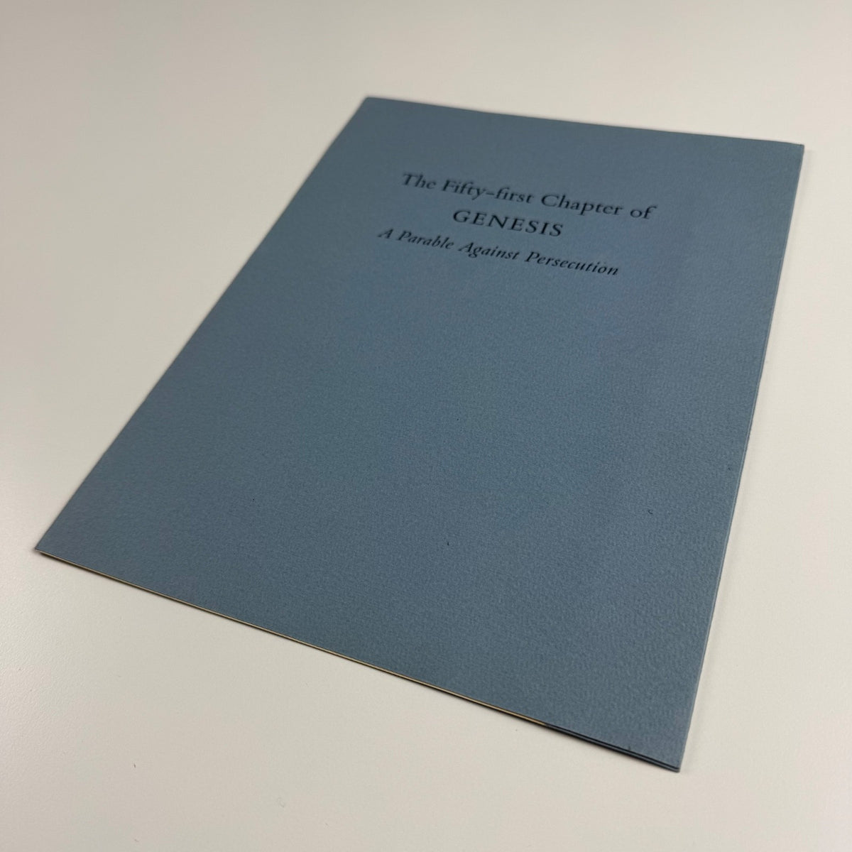 Offprint: The Fifty-first Chapter of Genesis. A Parable Against Persecution | Friends of Philip & Fanny Duschnes Dec 1958
