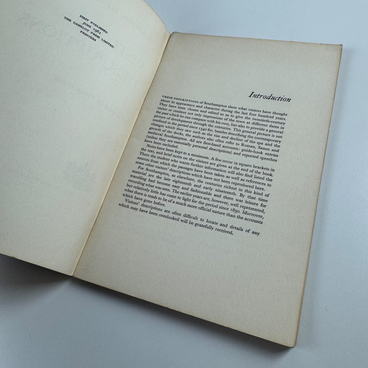Southampton: 1540-1956 compiled by Robert Douch Southampton Corporation 1961