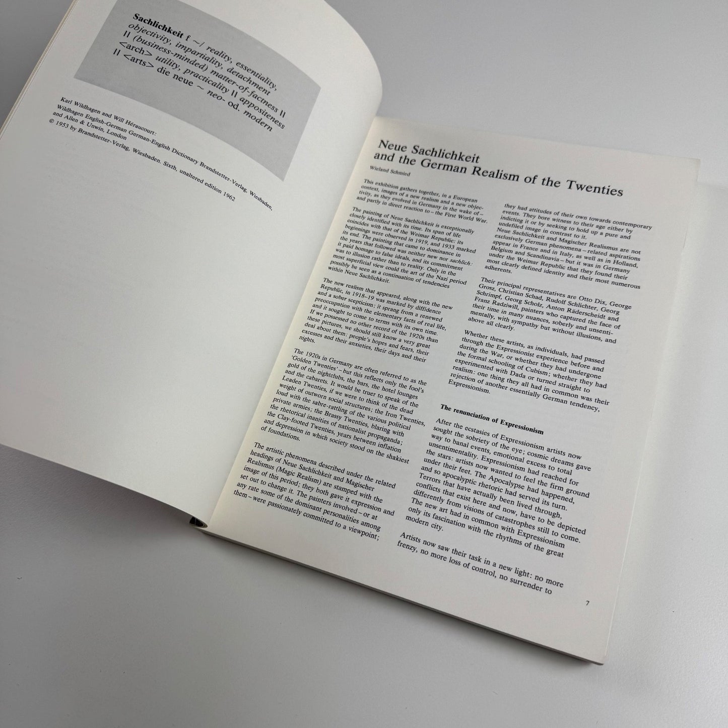 Neue Sachlichkeit & German Realism of the Twenties Hayward Gallery Arts Council, 1978