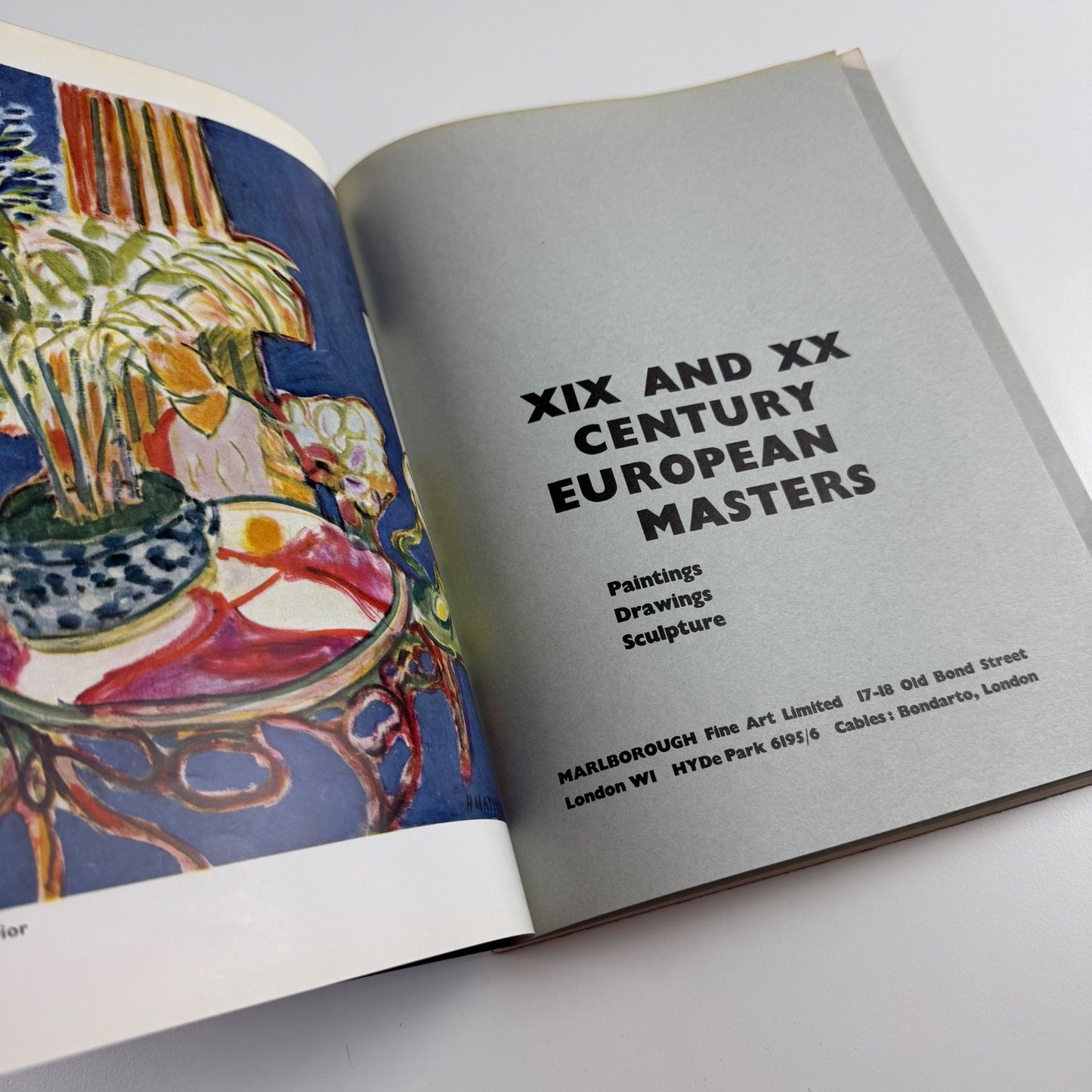 XIX & XX century European masters Paintings Drawings Sculpture Marlborough 1959