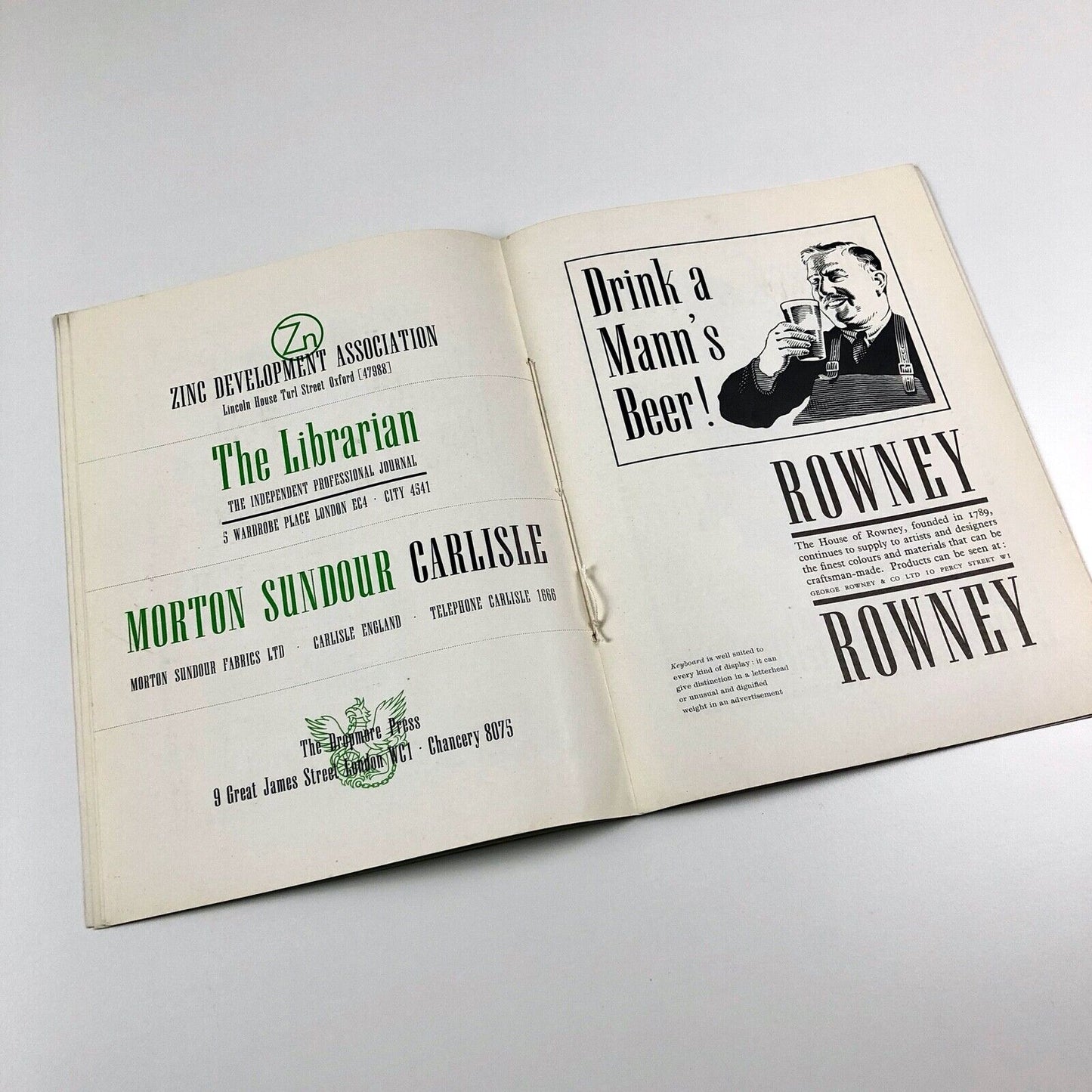 Type specimen booklet for Keyboard: a New Display Type | Stephenson Blake, undated