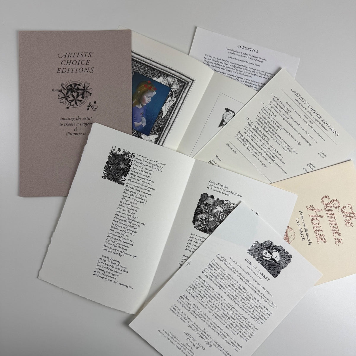 Folder with prospectus and order forms for Artists' Choice Editions. c.2003