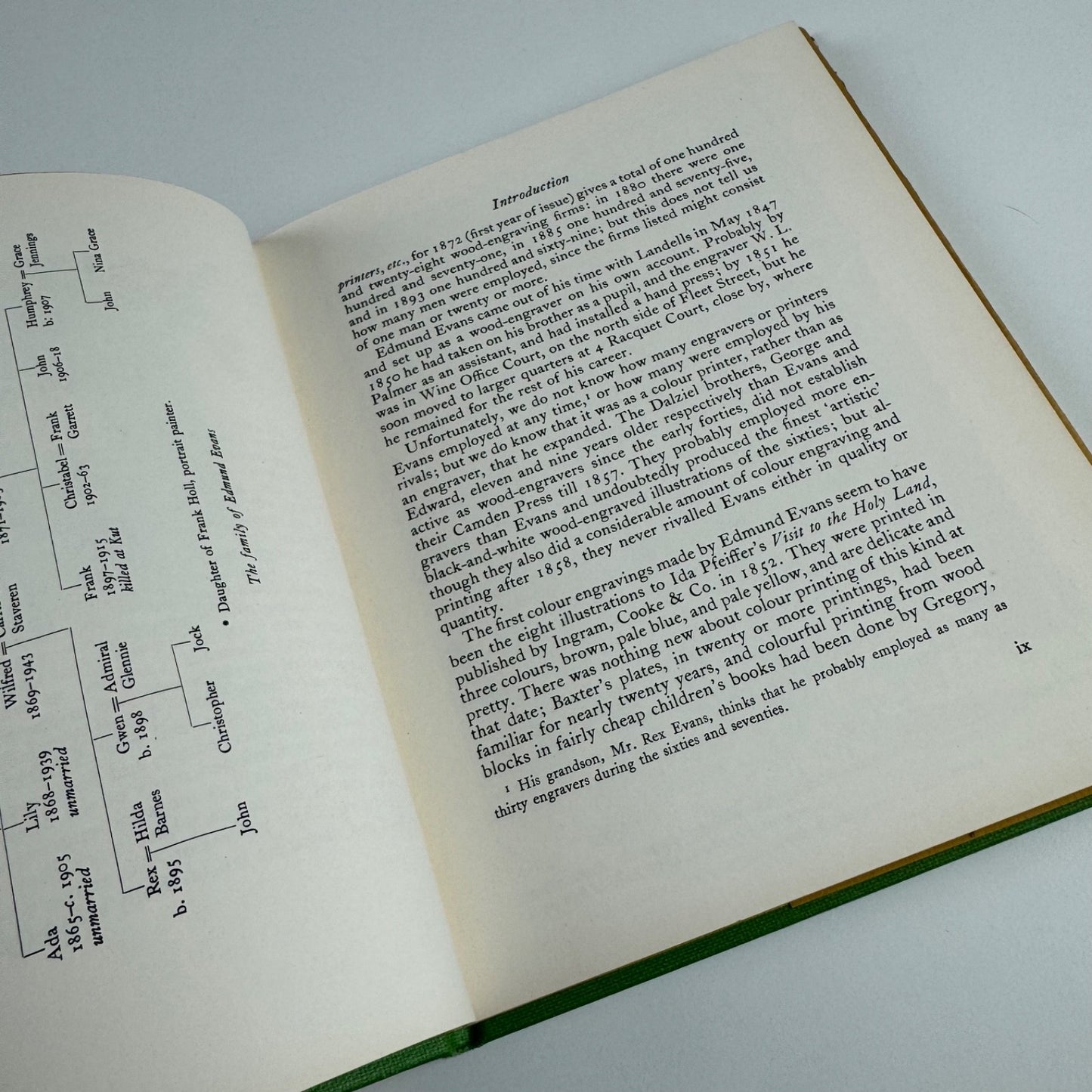 The Reminiscences of Edmund Evans Ruari McLean | Oxford, 1968 reprint | Inscribed by Harry Carter to George Buday