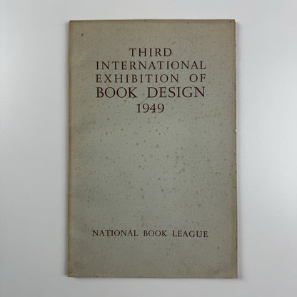 Third International Exhibition of Book Design 1949 National Book League