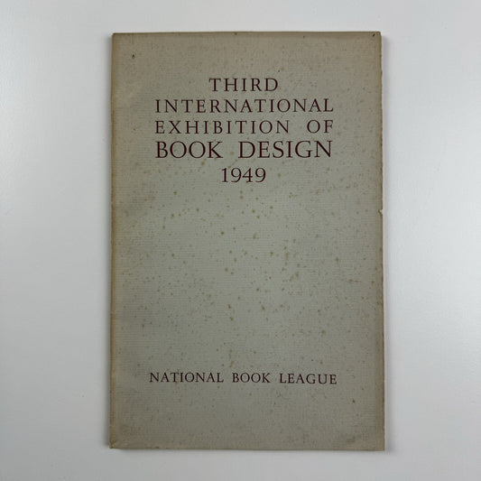 Third International Exhibition of Book Design 1949 National Book League
