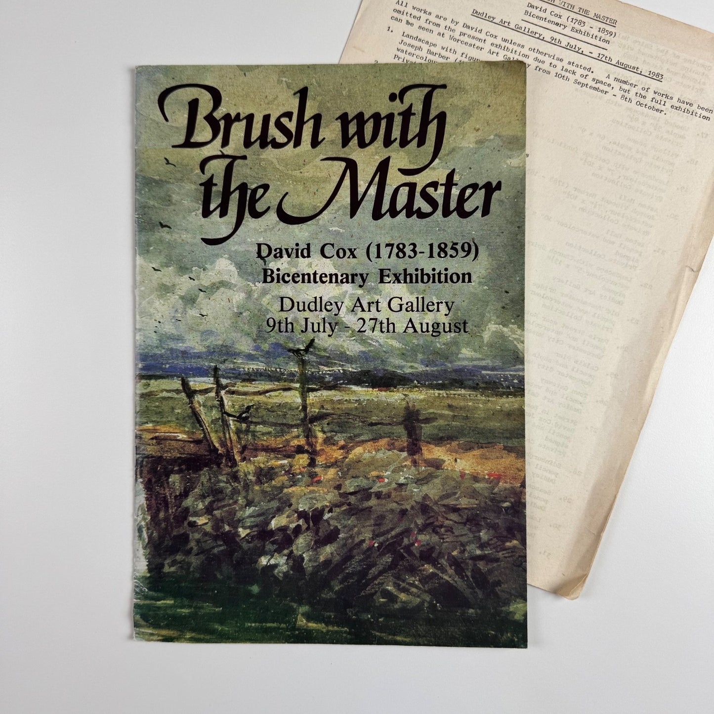 Brush with the master. David Cox (1783-1859) | Dudley Art Gallery, 1983