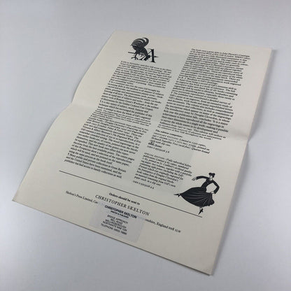 Prospectus for The Engravings of Eric Gill introduction by Douglas Cleverdon | Christoper Skelton | September Press, 1983