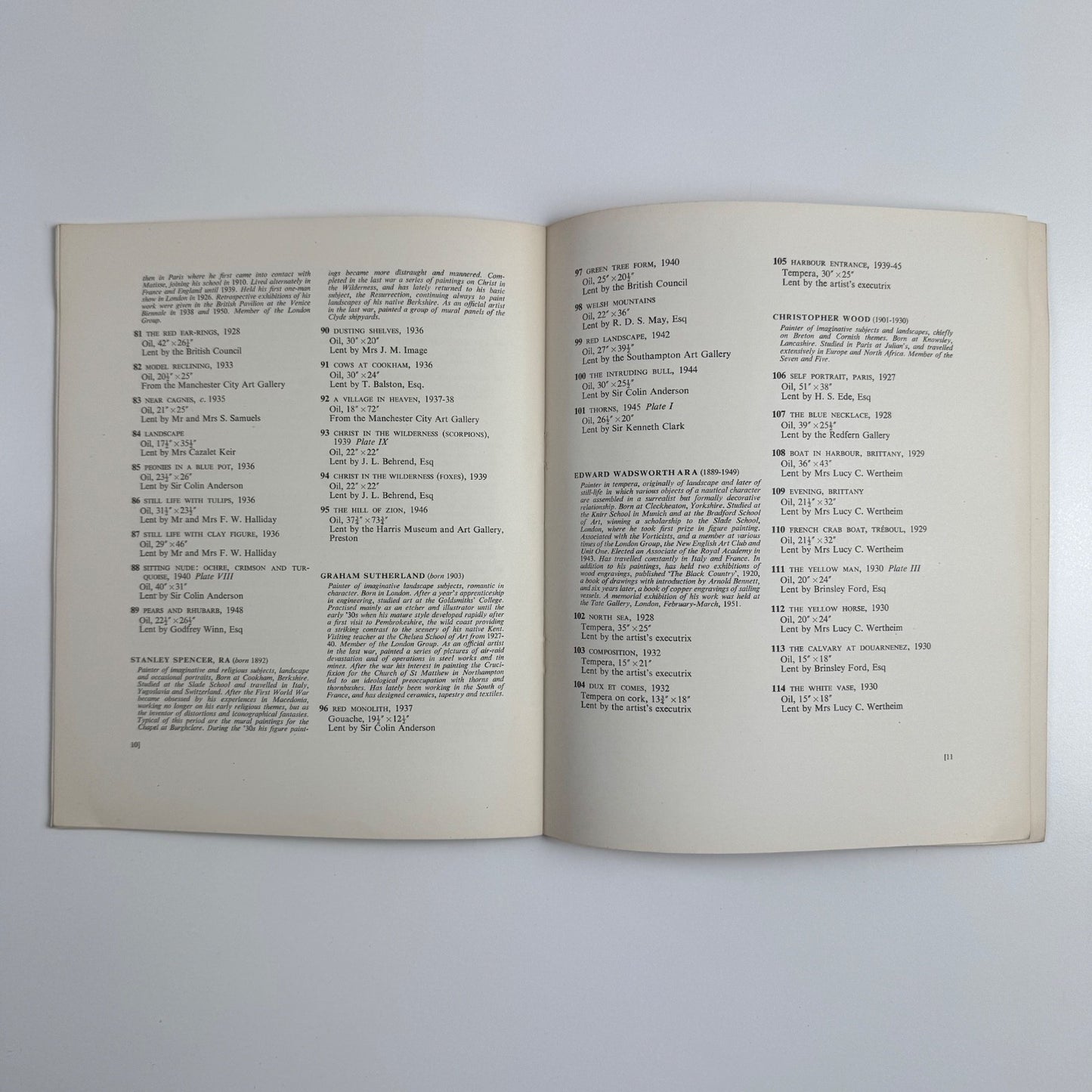 British Painting 1925-50. First Anthology. Arts Council Festival of Britain 1951