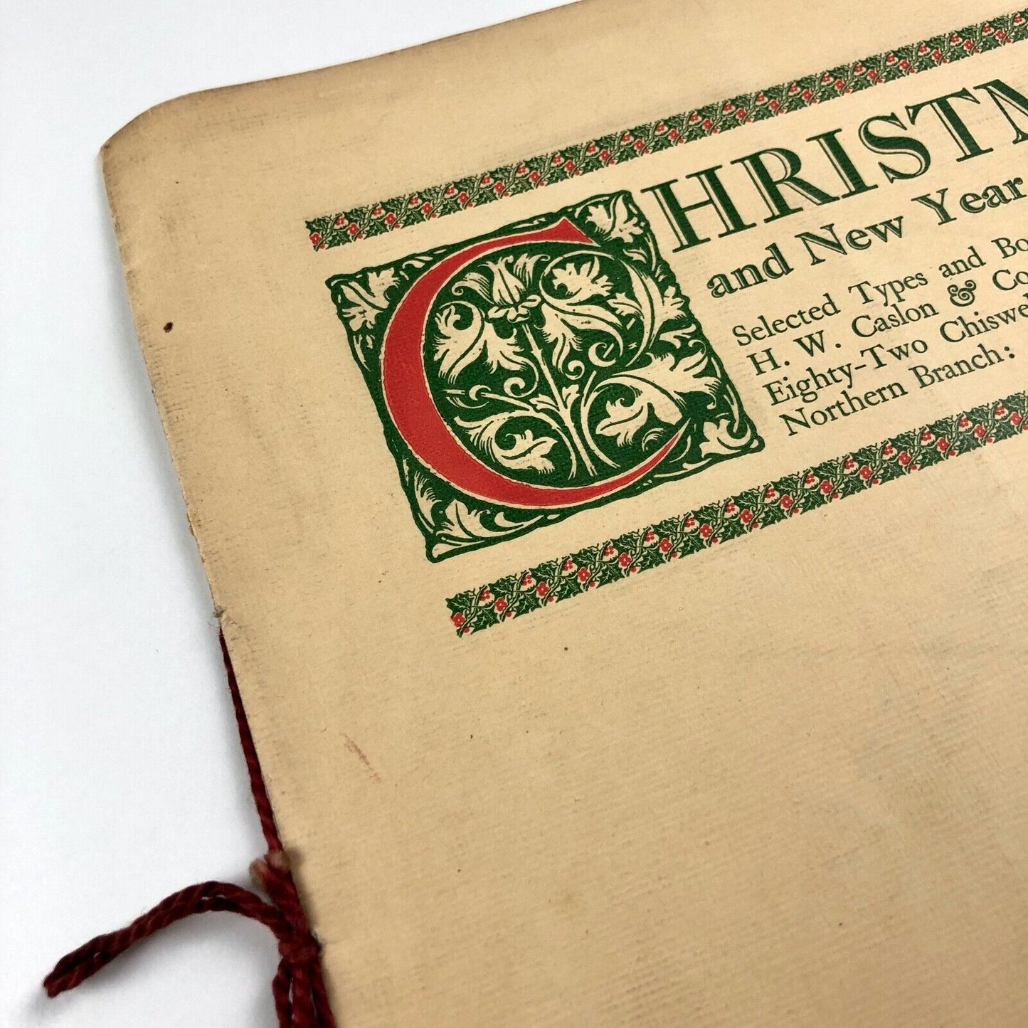 Christmas and New Year 1927-1928 Selected Types and Borders | H.W. Caslon & Co Ltd type specimen brochure