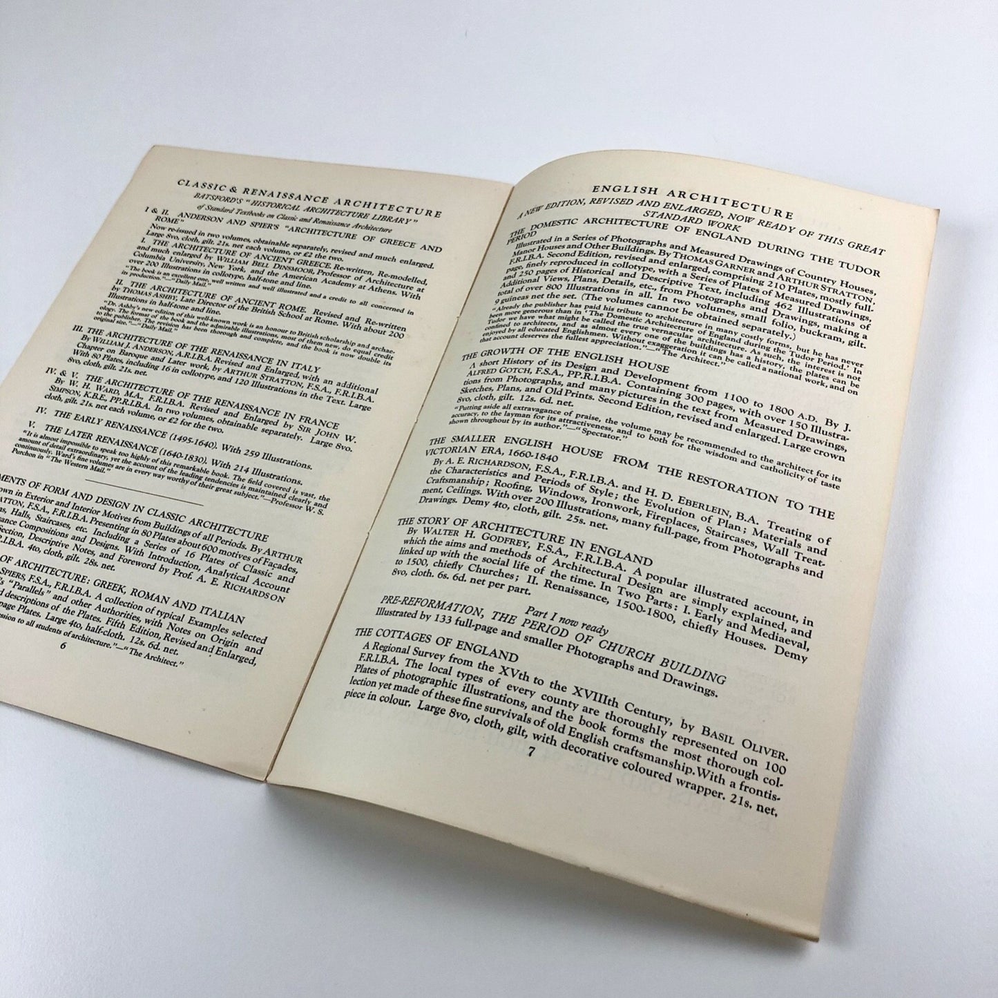 B. T. Batsford – List of books on Decoration, and Architecture | Undated c.1930s?