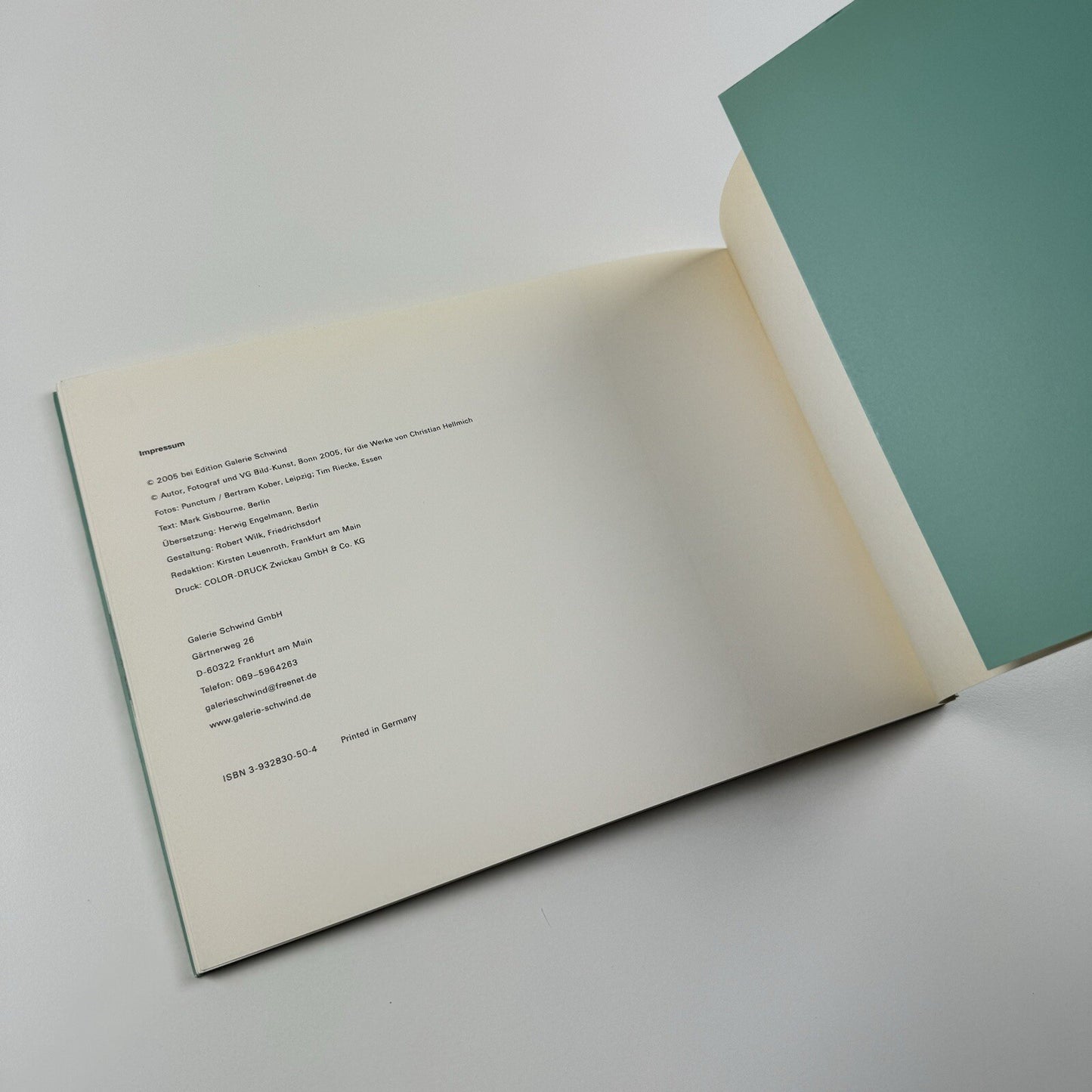 Christian Hellmich. Kabache | Galerie Schwind, 2005 exhibition catalogue