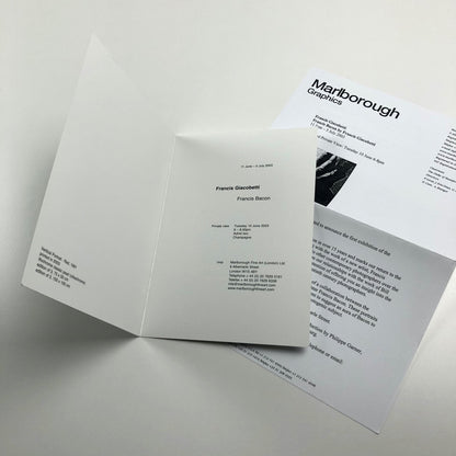 Francis Bacon by Francis Giacobetti – private view invitation card | Marlborough Fine Art, 2003
