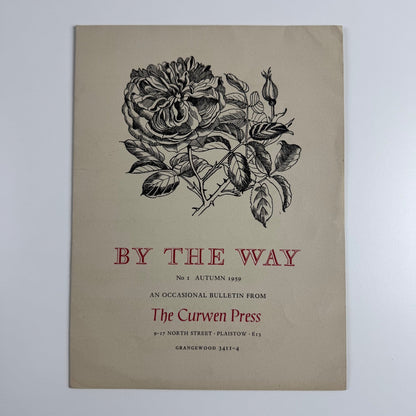 By the Way. No. 1 Autumn 1959. An occasional bulletin from The Curwen Press