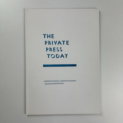 The Private Press Today from modern-day Britain | Gordon Russell Design Museum booklet, 2016