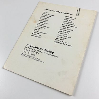 Richard Kidd – Work done in New York 1982-1983 | Juda Rowan Gallery | Folded card and invitation, 1983