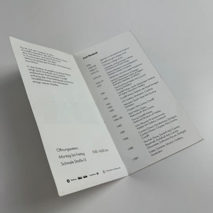 Leaflet for Kunst auf der Treppe Jack Shotbolt | Landeshauptstadt Stuttgart 1989/90