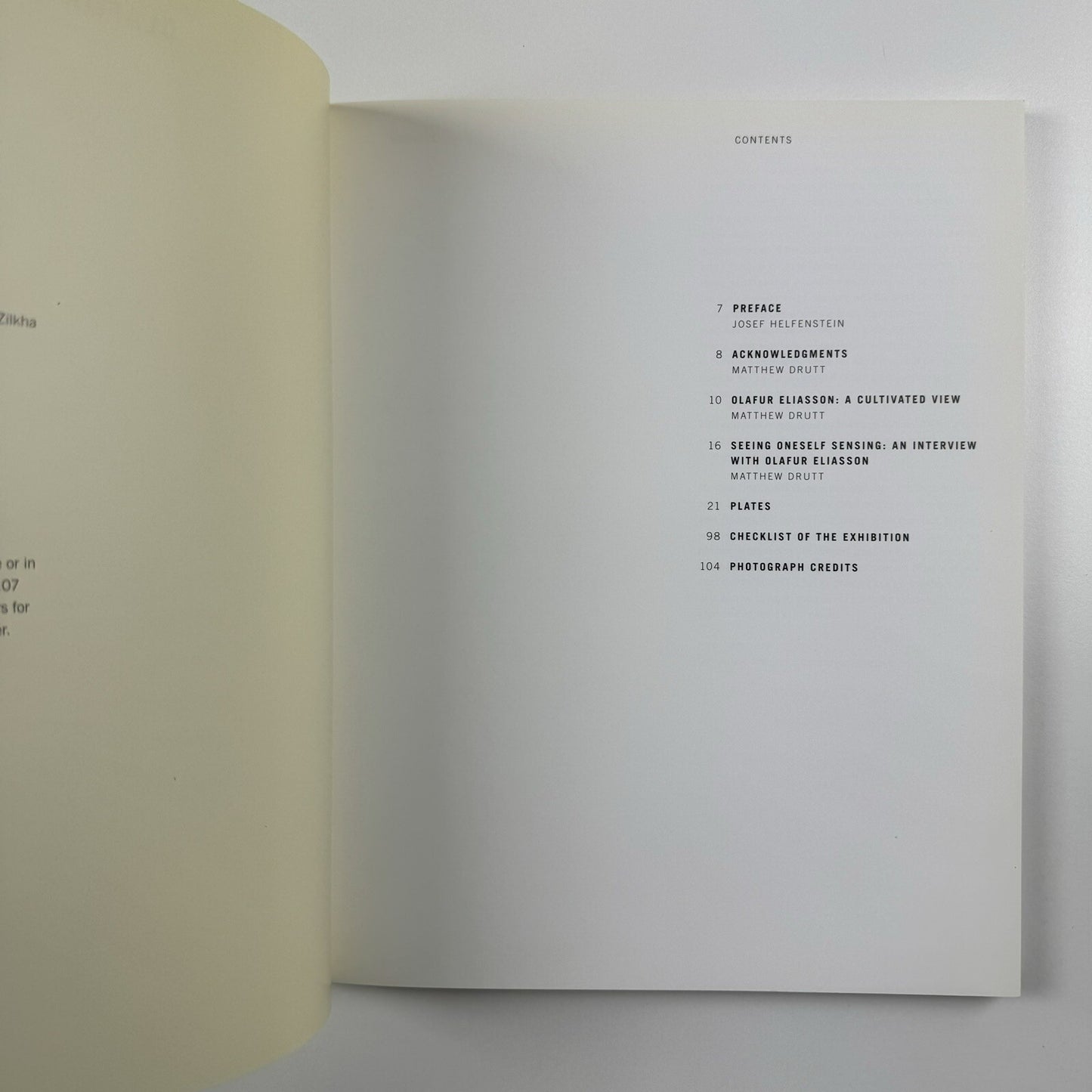 Olafur Eliasson: Photographs by Matthew Drutt | The Menil Collection catalogue, 2004
