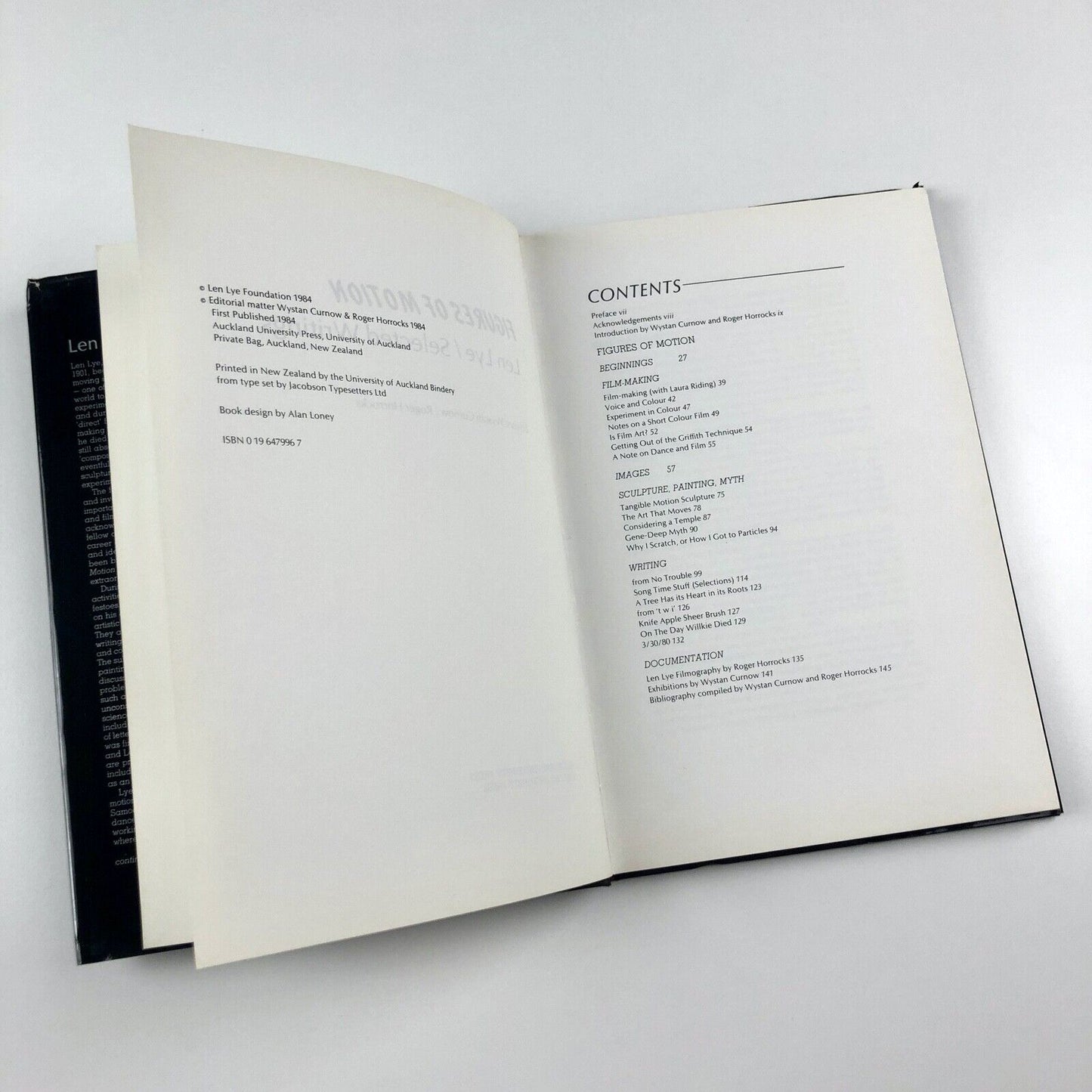 Figures of Motion. Len Lye Selected Writings | Curnow/Horrocks, 1984 [kinetic art]
