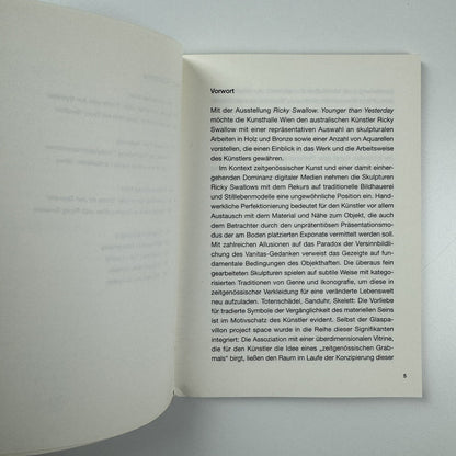 Ricky Swallow. Younger Than Yesterday | Kunsthalle Wien 2007 catalogue