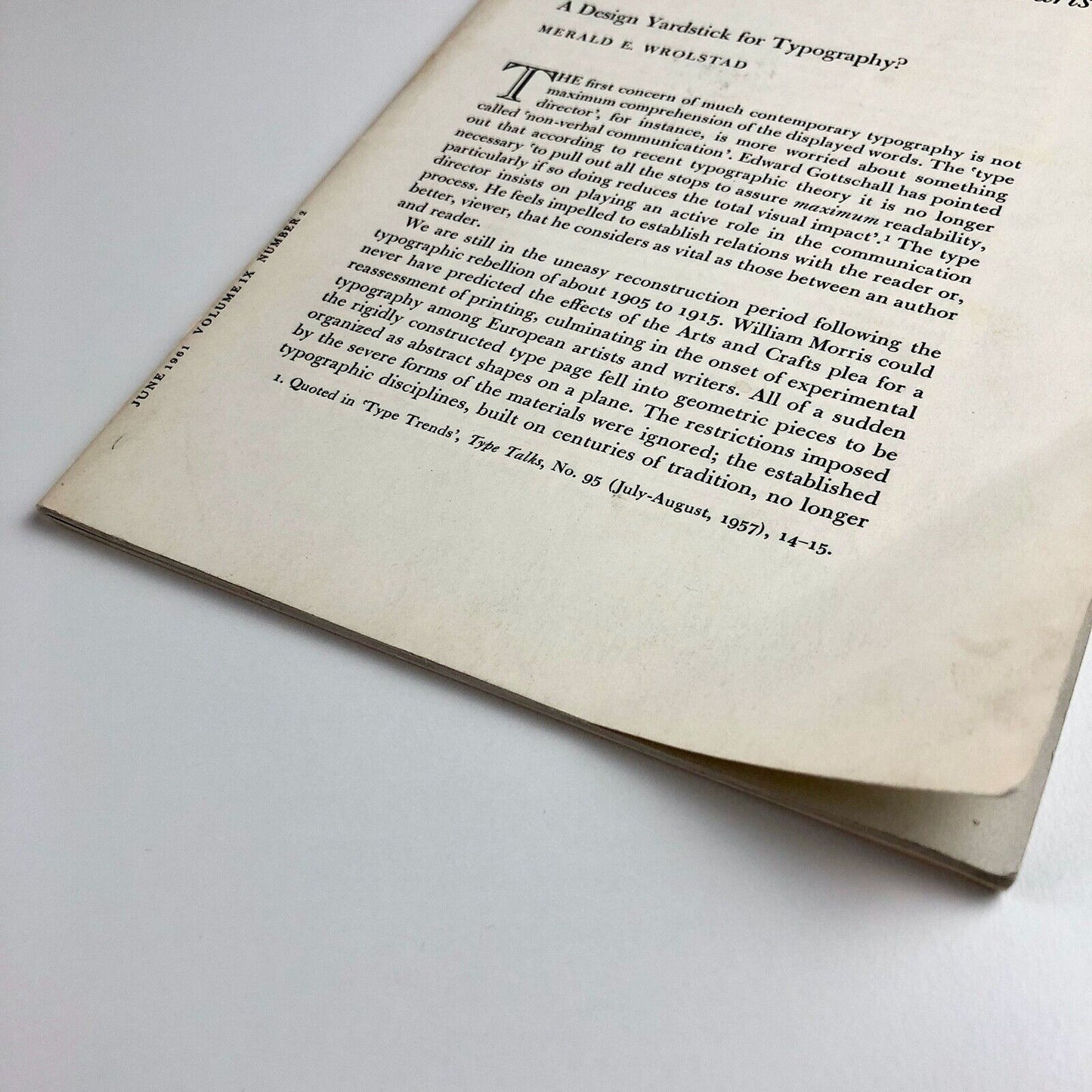 PAGA: Printing & Graphic Arts | The Stinehour Press | Merald E. Wrolstad June 1961