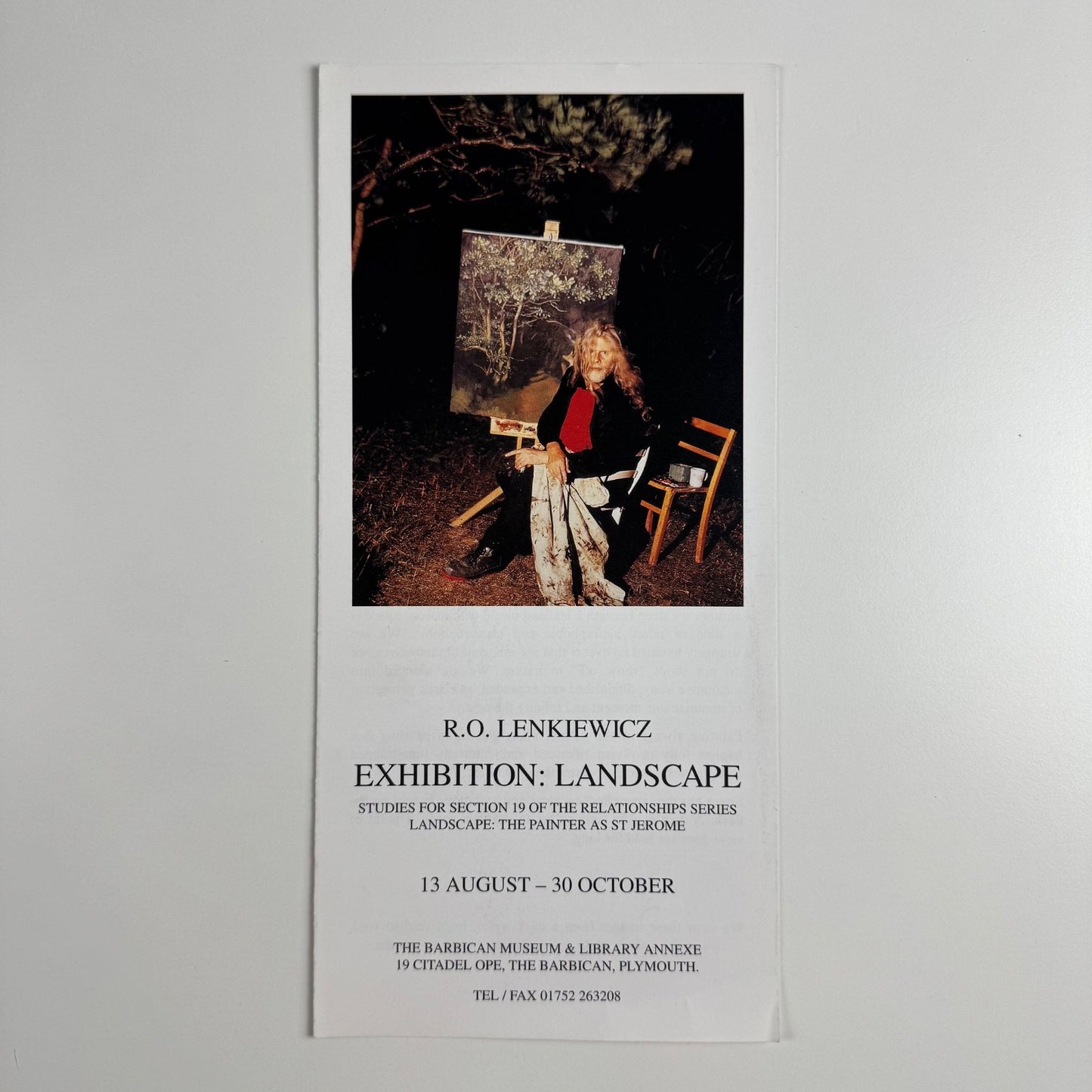 Leaflet R.O. Lenkiewicz. Landscape | Barbican Museum & Library Plymouth 1995