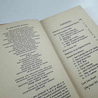 Portraits from Memory and other essays by Bertrand Russell. Readers Union, 1958
