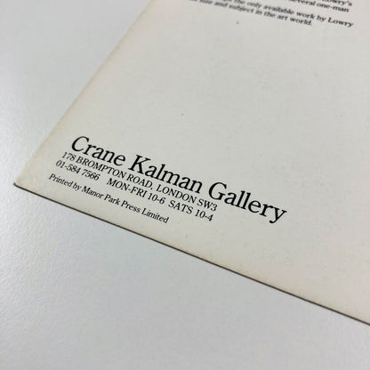 L.S. Lowry. | Promotional card for exhibition held at Crane Kalman Gallery | Undated