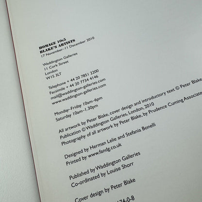 Homage 10 x 5 Blake’s Artists. Peter Blake | Waddington Galleries, 2010