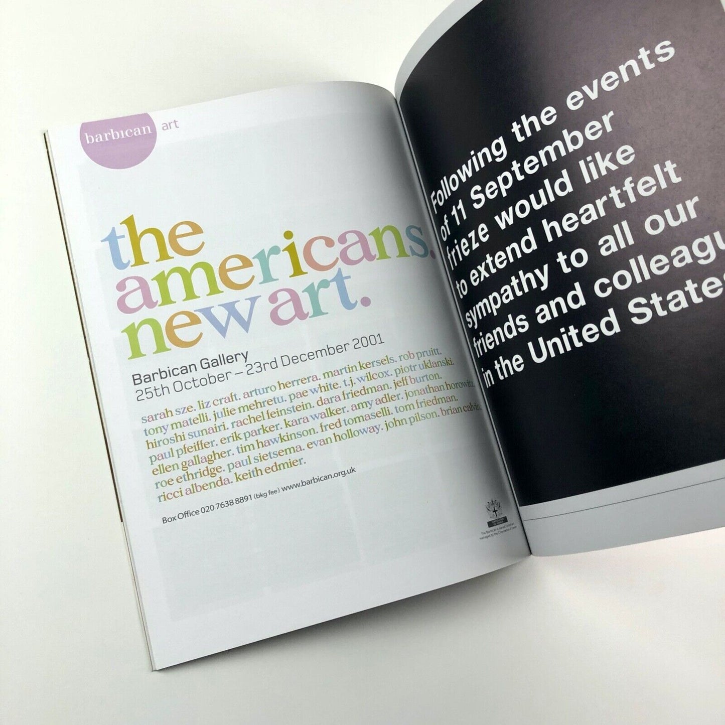 Frieze – Contemporary Art and Culture magazine | Issue 62 (UK), October 2001