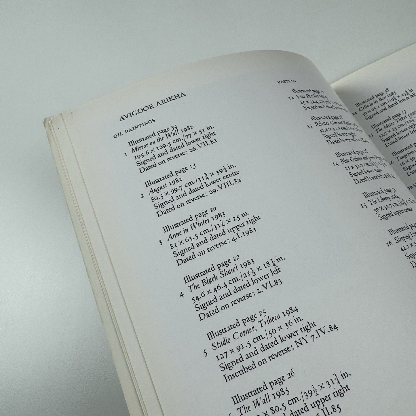 Avigdor Arikha. Oil paintings, pastels and drawings | Exhibition catalogue | Marlborough Fine Art, London, 1986