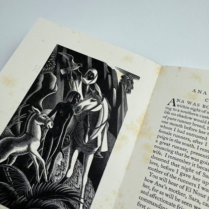 Prospectus for Ana The Runner by Patrick Miller Golden Cockerel Press 1937