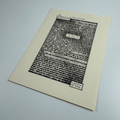 A Humument page 366 'not in lead or wood,' by Tom Phillips | The Tetrad Press, 1970