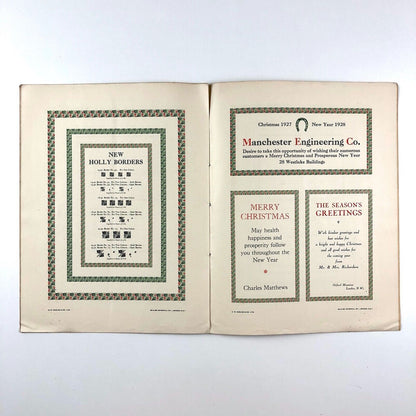 Christmas and New Year 1927-1928 Selected Types and Borders | H.W. Caslon & Co Ltd type specimen brochure