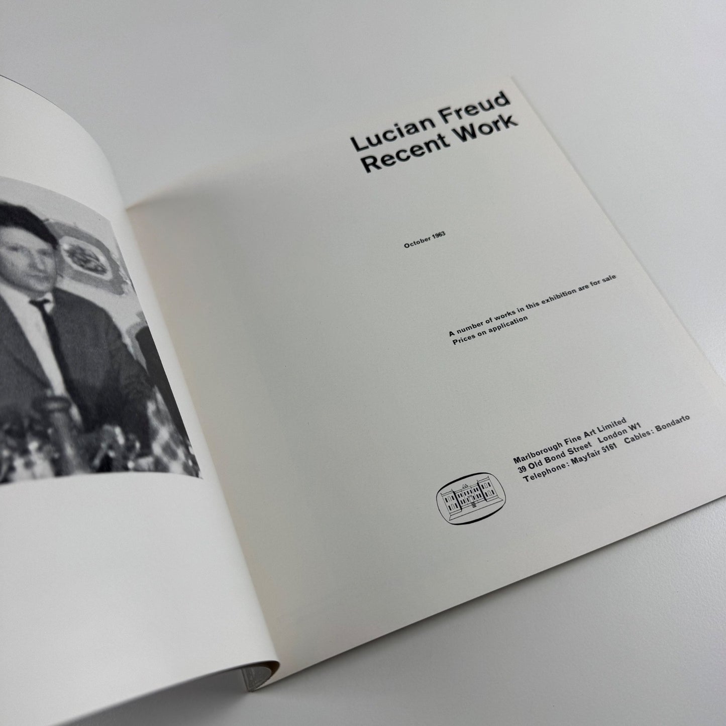 Lucian Freud Recent Work | Marlborough Fine Art Oct 1963 design by Gordon House