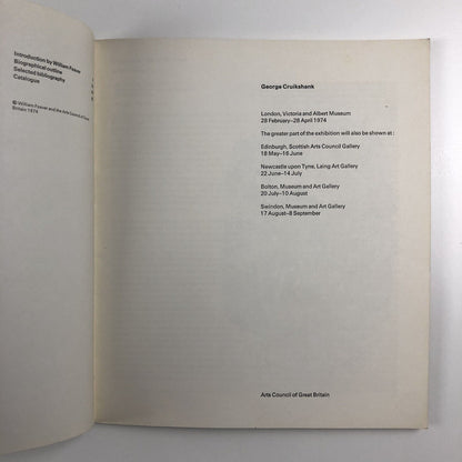 George Cruickshank | Arts Council travelling exhibition | 1974 catalogue