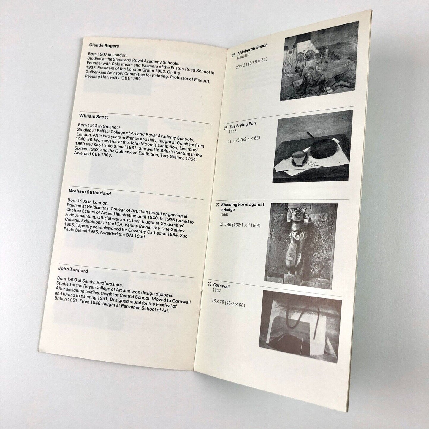 British Painting 40-49 exhibition catalogue | Arts Council, 1966 intro Norbert Lynton | catalogue design Gordon House