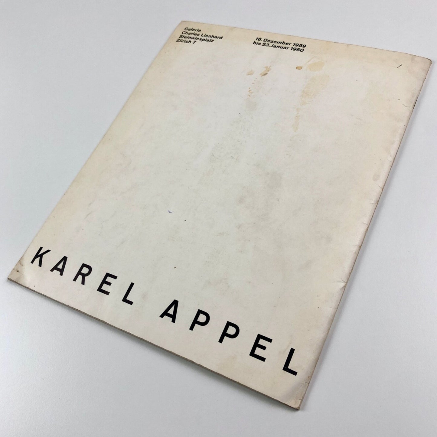 Karel Appel | Galerie Charles Lienhard Zurich catalogue | Dec 1959 - Jan 1960