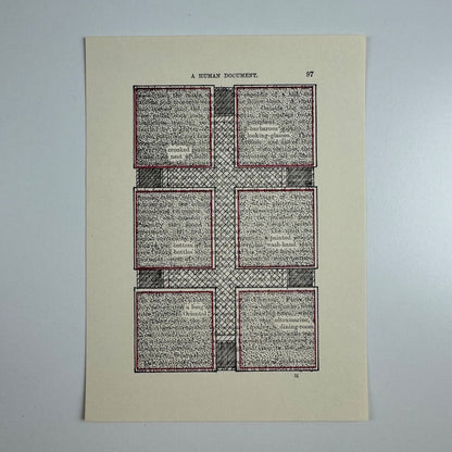 A Humument page 97 'barbarous looking-glasses' by Tom Phillips | The Tetrad Press, 1970