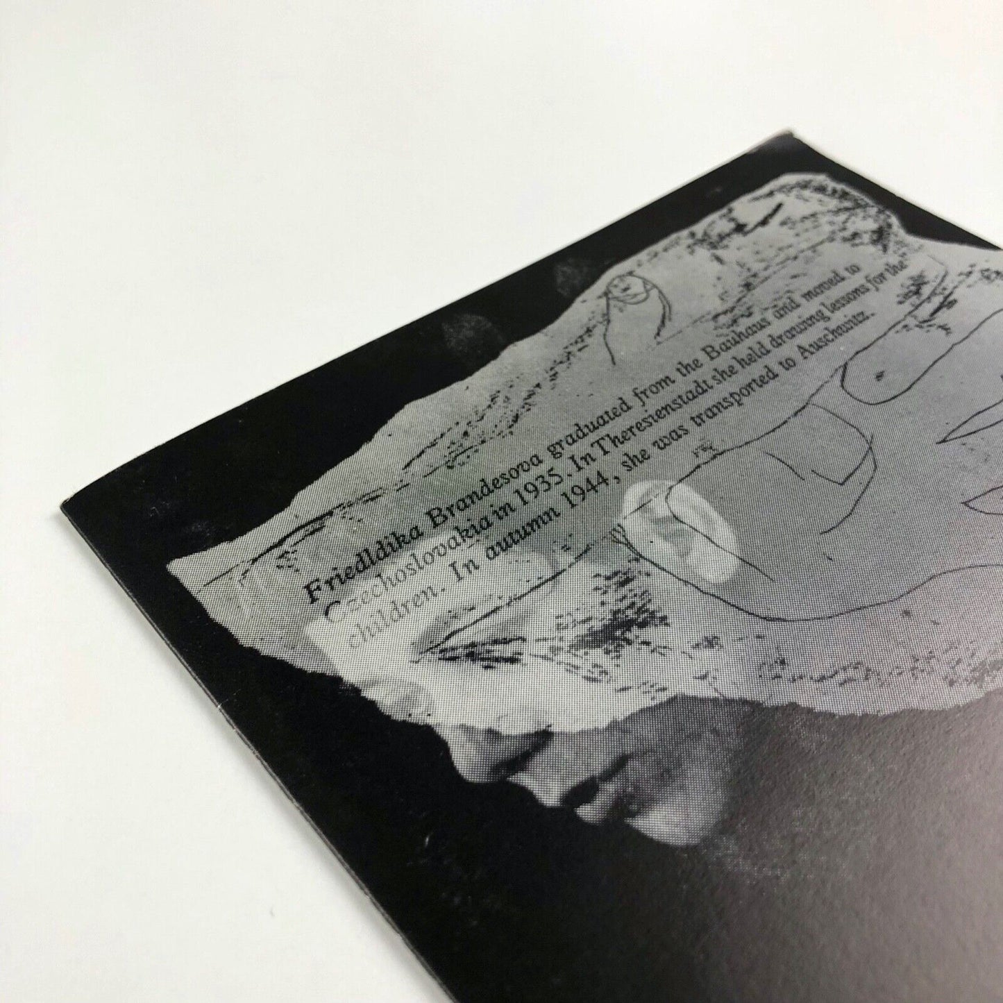 Folding card for John Goto. Terezin | Cornerhouse, Manchester, 1989