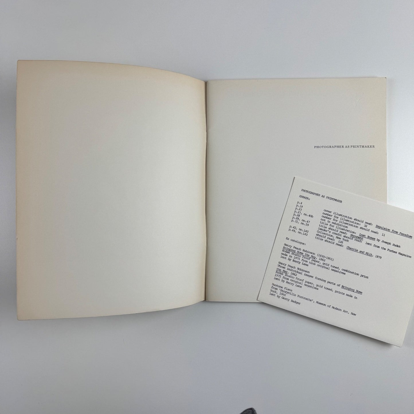Photographer as printmaker 140 years of photographic printmaking Arts Council, 1982