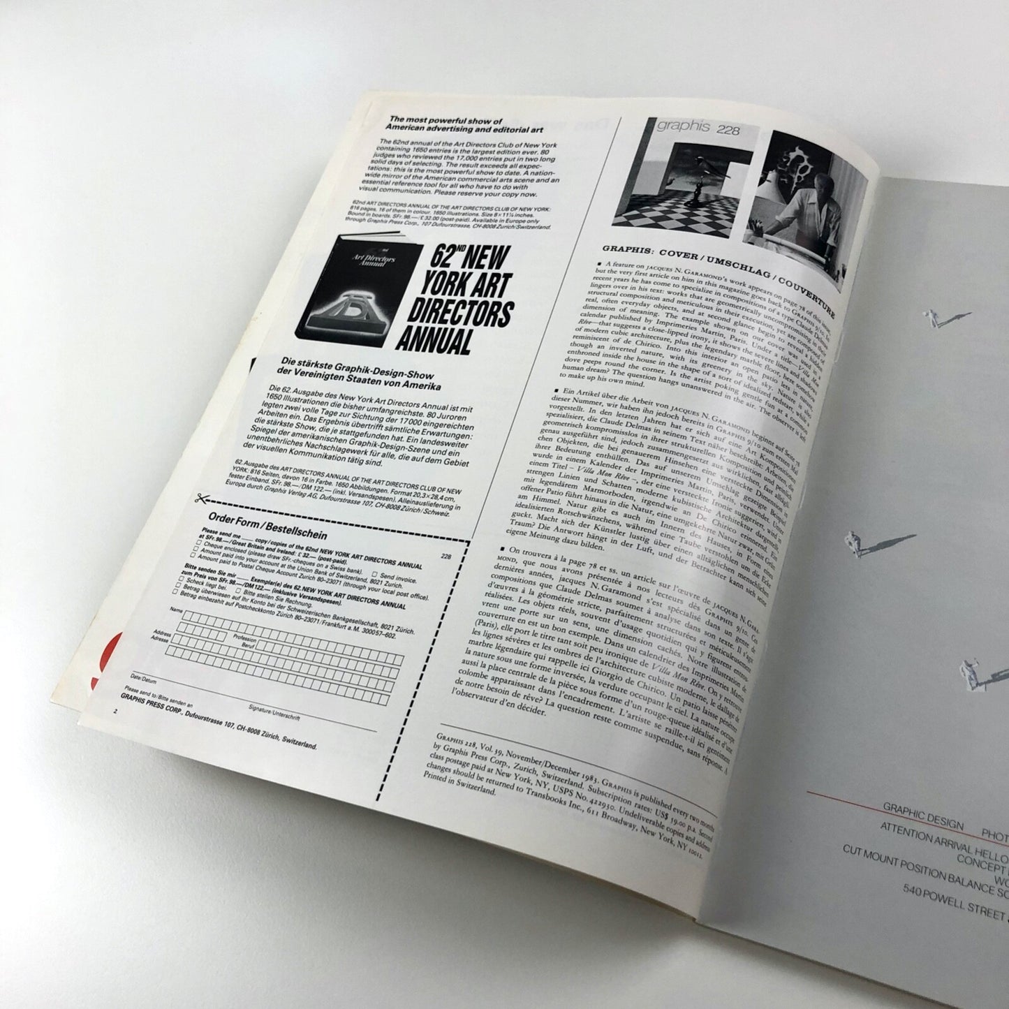 Graphis No 228 Vol 39 November/December 1983 | Graphis Press Corp