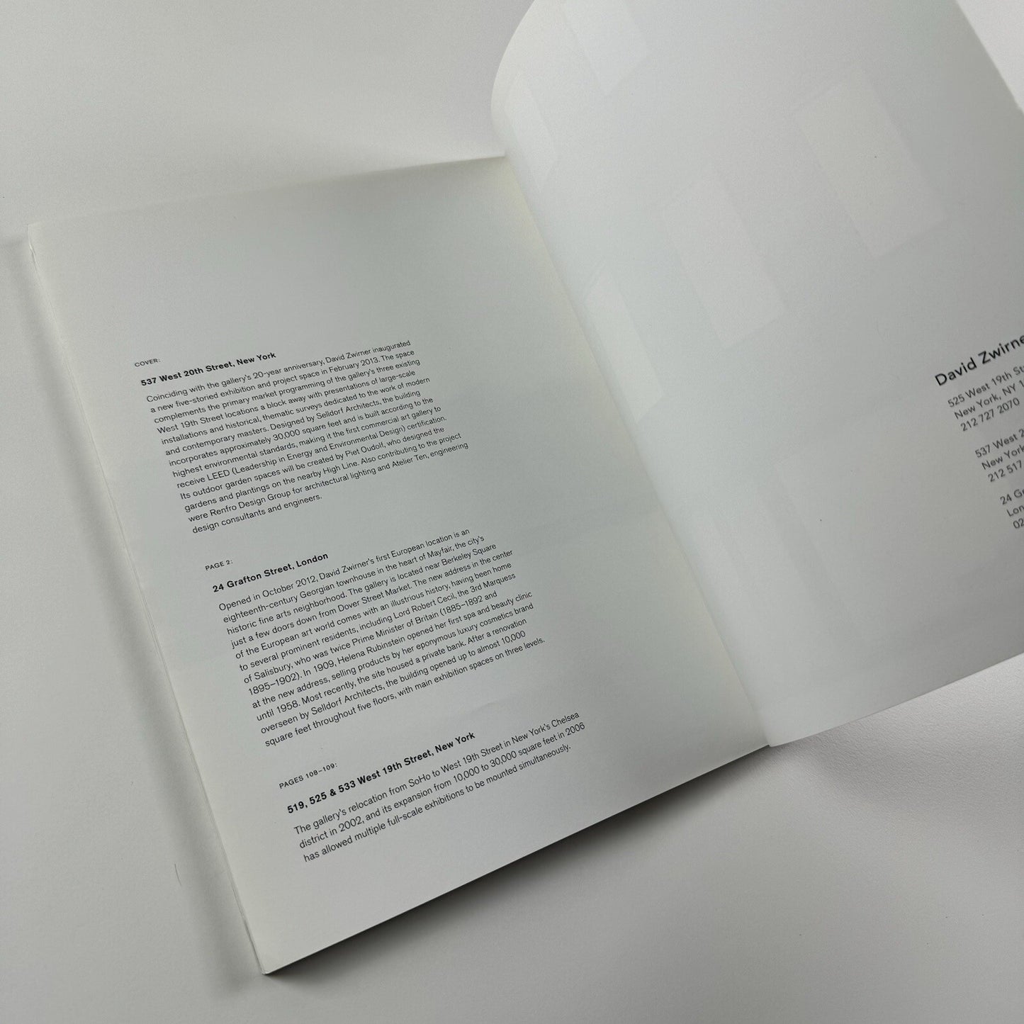 David Zwirner. Art | 44 | Basel 2013 catalogue