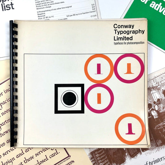 Conway Typography Limited – typefaces for photocomposition | Brochure & ephemera