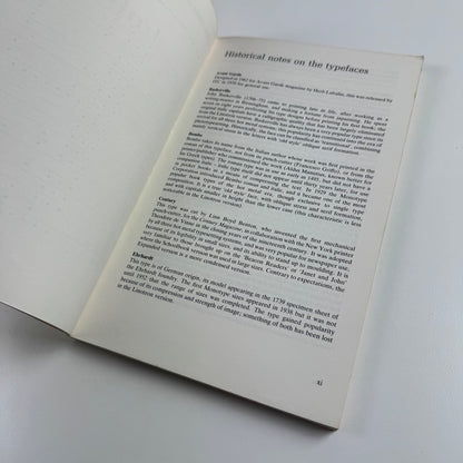 Type for the book page at the Pitman Press ed Leonard Chave Hamish Hamilton 1984