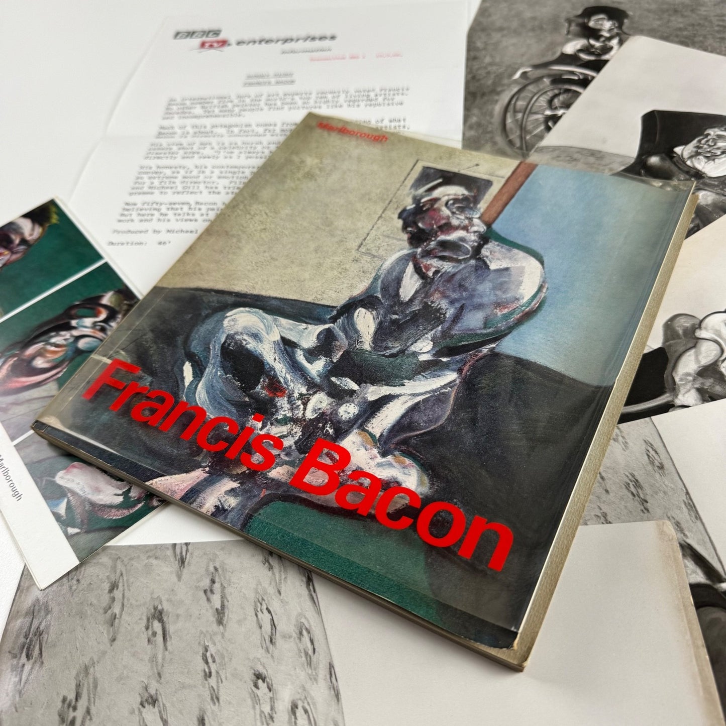 Francis Bacon | Marlborough Fine Art 1967 + private view and other ephemera including photographs and BBC info sheet