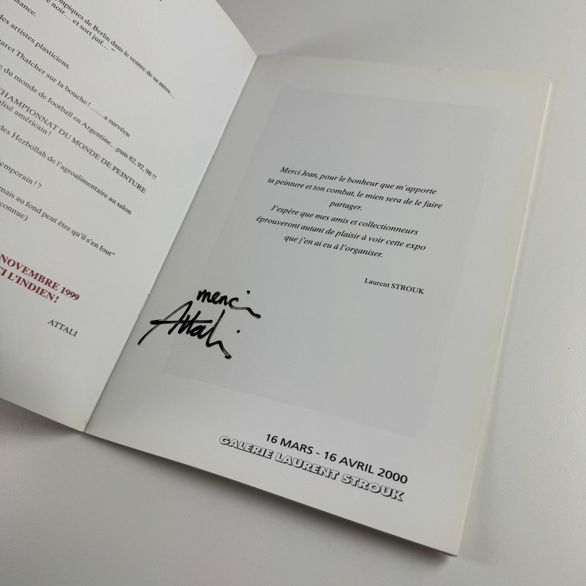 Jean Attali | Galerie Laurent Stroux, 2000 signed by the artist